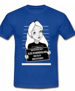 Twisted Alice In Wonderland Mugshot T shirt