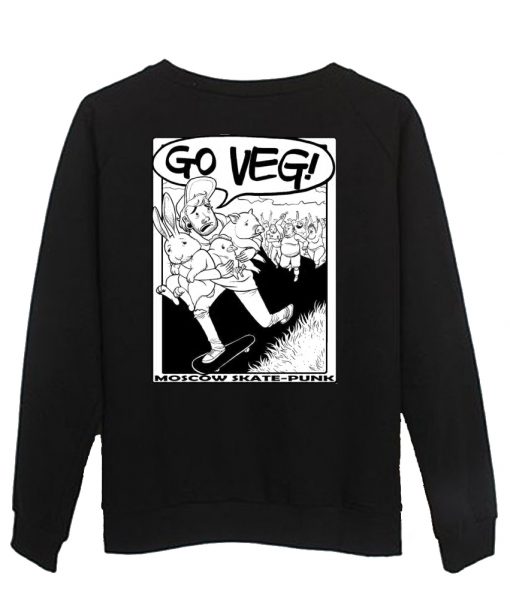 Vegan veggie sweatshirt back