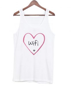 Wifi tanktop with heart around it love