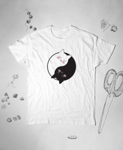 Yin Yang Cat T Shirt