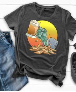 Zombie Hand Beer T Shirt