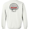 mermaid shell sweatshirt back