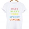 BABY SCARY POSH SPORTY GINGER tshirt