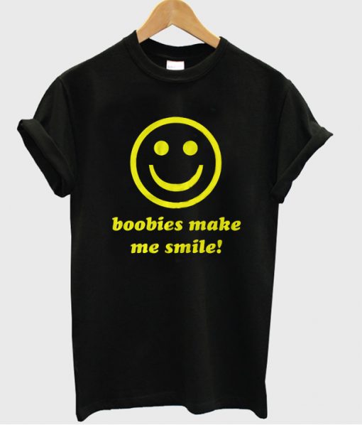 Boobies Make Me Smile tshirt (warna hitam)