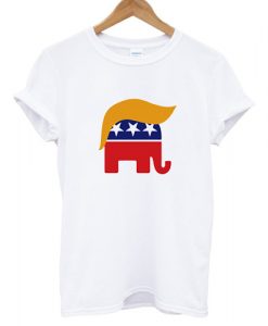 Donald Trump Hair GOP Elephant Logo T shirt