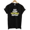 Eat Sleep Softball Repeat T shirt