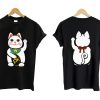 Japanese Lucky Cat T shirt Twoside