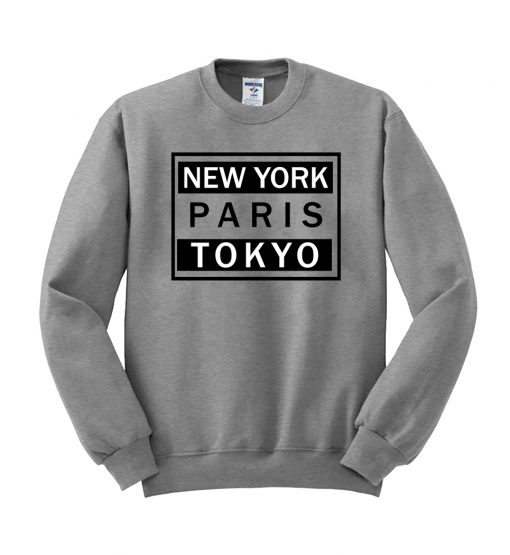 New york Paris tokyo switer grey1