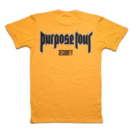 Purpose Tour Security T Shirt Back