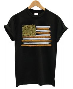 american flag blunt T shirt