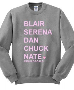 blair serena dan chuck nate quad gold sweatshirt G