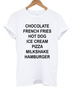 chocolate french fries hot dog ice cream shirt