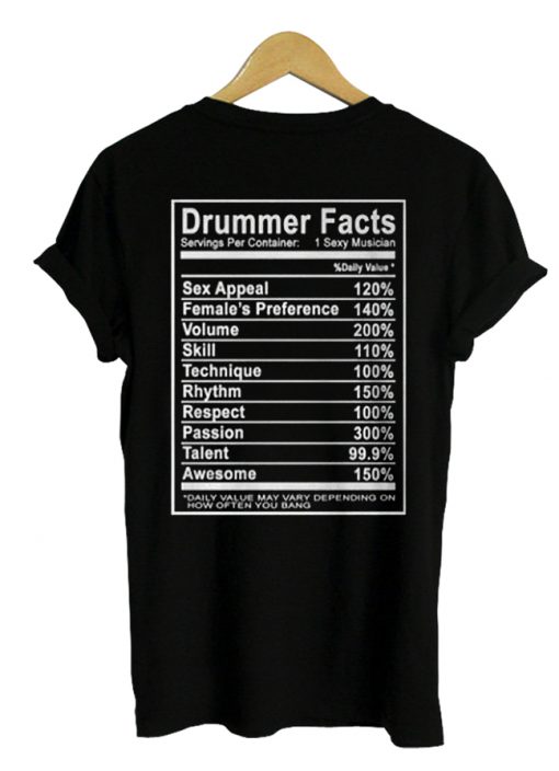 drummer shirt back