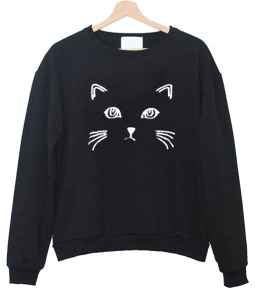 face cat sweatshirt