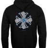 Blue Signature Cross hoodie back