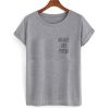 note cute just psycho pocket print t-shirt