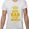 Best Dad In The World Gold Design New Men's T-Shirt