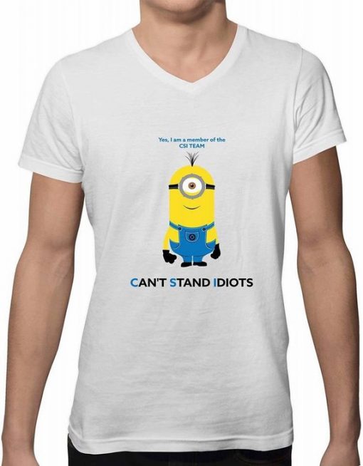 CSI Team Cant Stand Idiot Minion Funny High Quality Men's T-Shirt