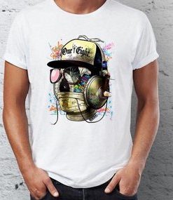 Colourful Skull Design For Music Lovers New mens t-shirt