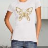 Gold Butterfly Design New Women's T-Shirt