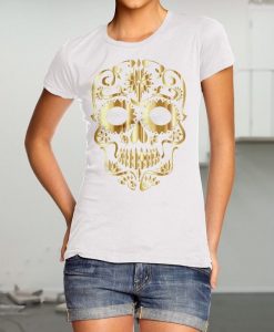 Gold Skull Power Fashion Design New Women's T-Shirt