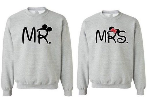 Mr And Mrs Mickey Cute Fashion Design New Men's Women's Sweatshirt