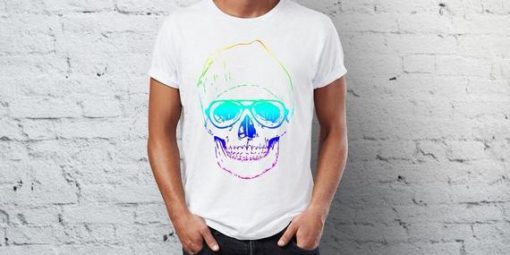 Skull Power Colourful Design New Men's T-Shirt