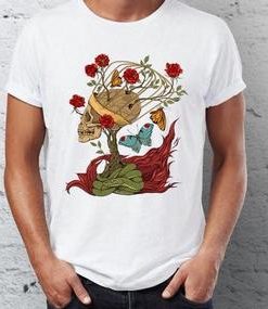 skull-rose-butterfly-colourful-limited-edition-design-new-mens-t-shirt