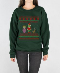 Classic Christmas Movie Fahoo Fores Forest Green Crewneck Sweatshirt