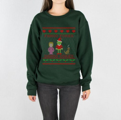 Classic Christmas Movie Fahoo Fores Forest Green Crewneck Sweatshirt