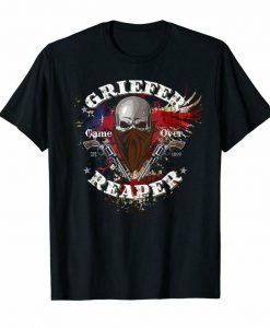 Cowboy Griefer Reaper Masked Skull USA Wings Unisex T-shirt