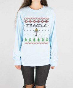 Fragile Leg Lamp Chambray Comfort Colors Long Sleeve T-Shirt