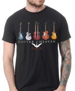 Guitar Heaven Marshall Fender Gibson Brian May Rock Music Black Unisex T-Shirt