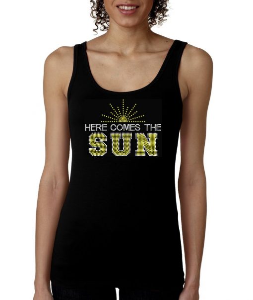 Here Comes the Sun RHINESTONE tank top