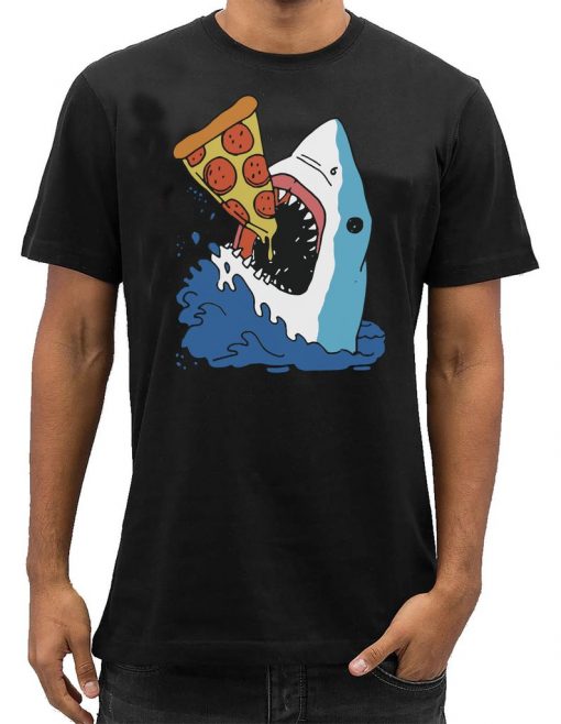 Hungry Shark Attack Pizza T-Shirt