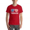 Independence Day 4th Of July Shirt Cool 'Merica Patriotic Sunglasses Design T-Shirt