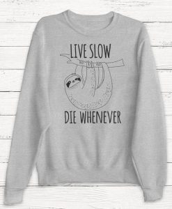 Live Slow Die Whenever - Cute Sloth - Sweatshirt