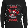Santa Claws Ugly Christmas Sweater Crab Funny Xmas Lobster Long Sleeve T-Shirt