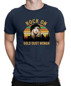 Stevie Nicks Rock on Gold Dust Woman Drawing Design T Shirt