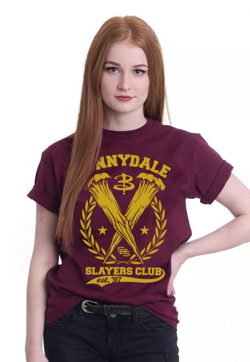 Sunnydale Slayers Club Est 97 Buffy The Vampire Slayer Maroon Unisex T-Shirt