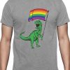 T-Rex Rawr Pride Parade Rainbow Flag T-Shirt