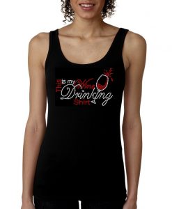 This is My Wine Drinking Shirt RHINESTONE tank top