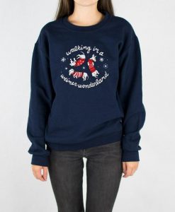 Walking in a Weiner Wonderland Crewneck Sweatshirt,