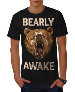 Bearly Grizzly Awake Mens T-shirt