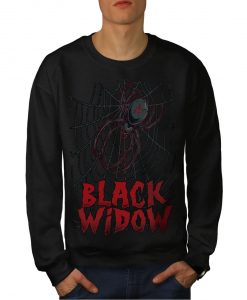 Black Widow Spider Men Sweatshirt