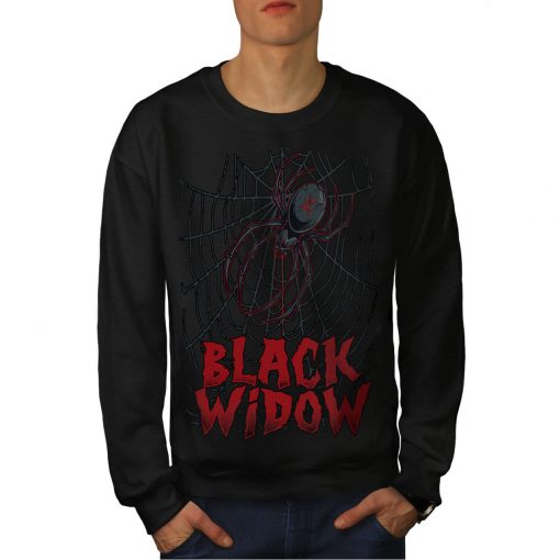 Black Widow Spider Men Sweatshirt