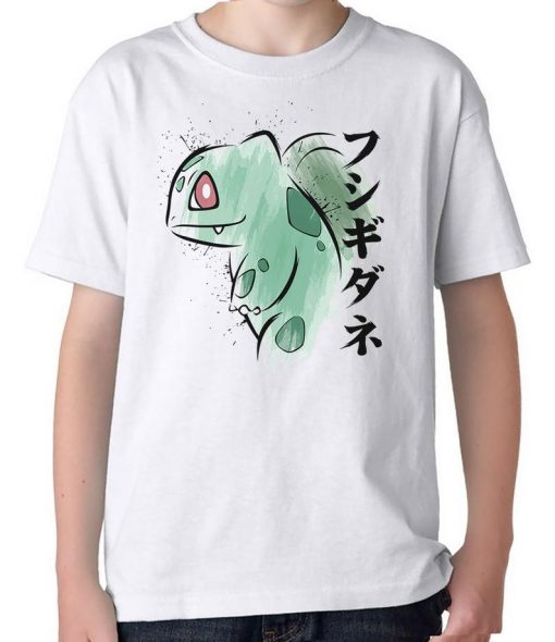 Bulbasaur Pokemon Water Colour Effect T-Shirt