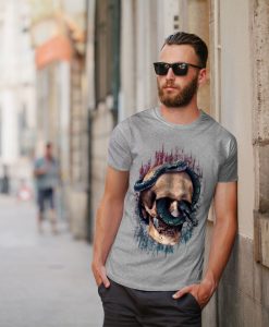 Death Snake Dead Skull Mens T-shirt,