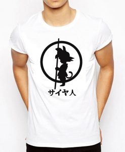 Goku dbz Graphics Men Women design Cotton Tee Shirt Anime White T-shirt