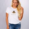 Honey Bee Unisex White Short Sleeve T-Shirt